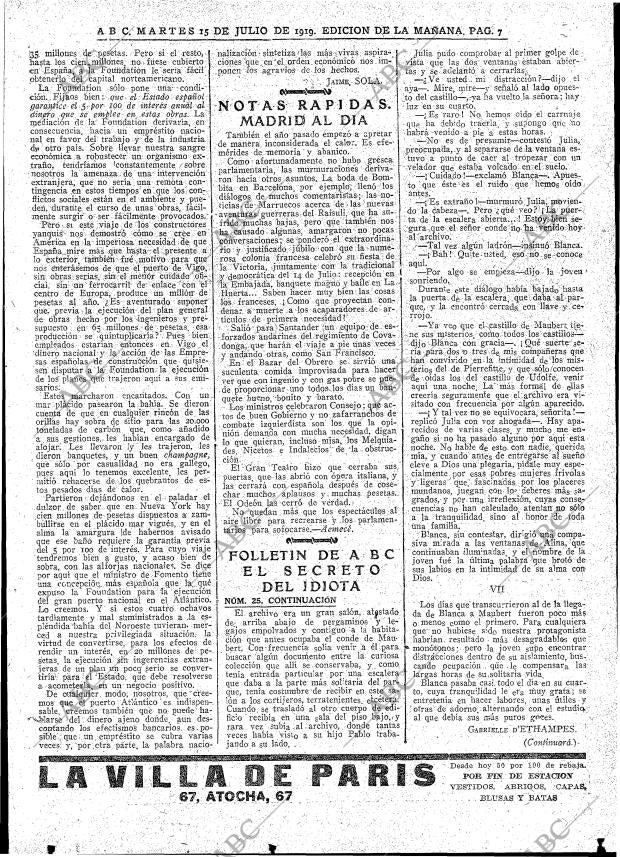 ABC MADRID 15-07-1919 página 7