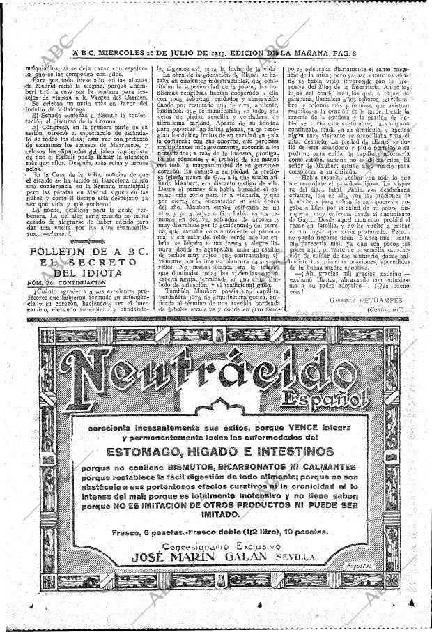 ABC MADRID 16-07-1919 página 8