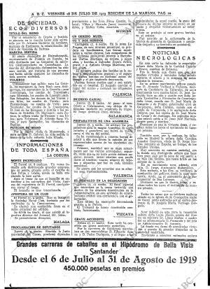 ABC MADRID 18-07-1919 página 20