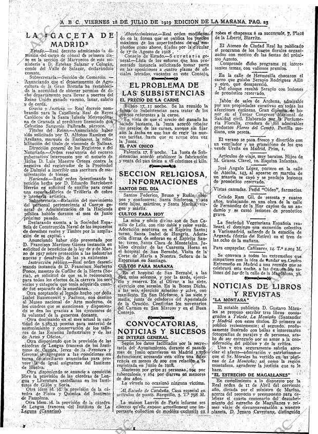 ABC MADRID 18-07-1919 página 23