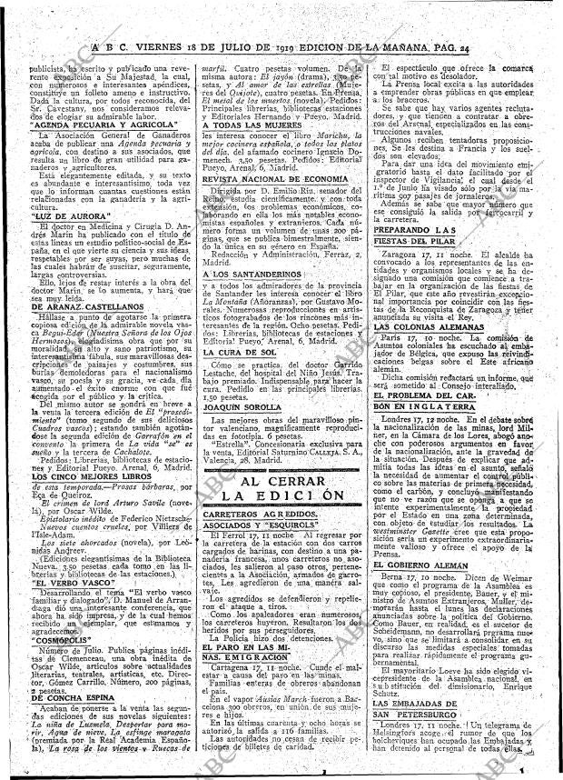 ABC MADRID 18-07-1919 página 24