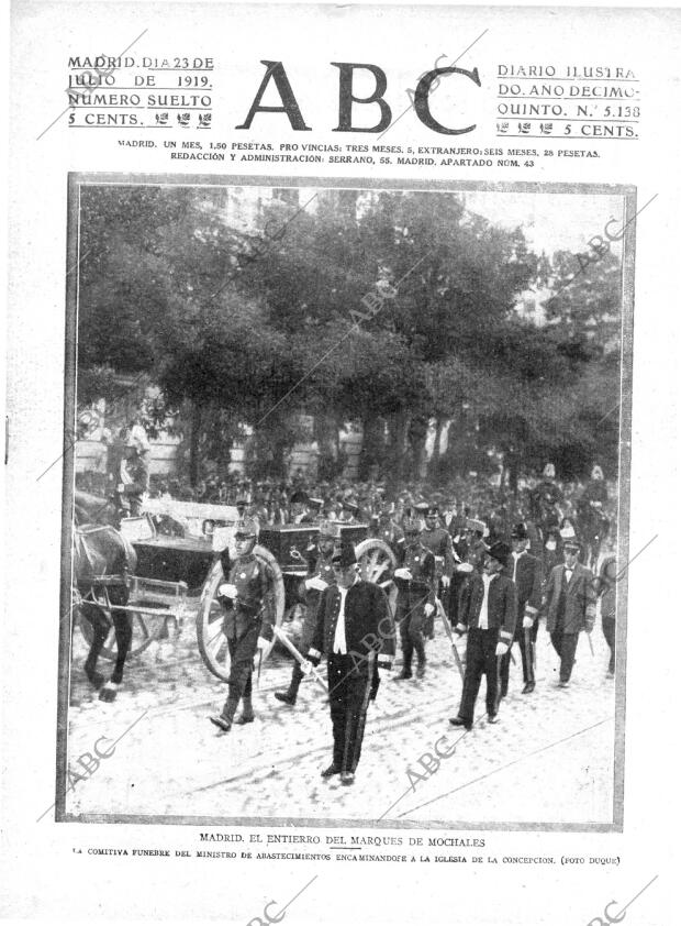 ABC MADRID 23-07-1919 página 1