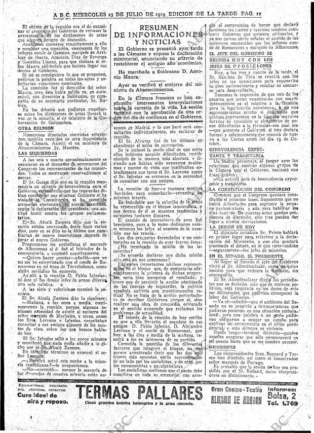 ABC MADRID 23-07-1919 página 11