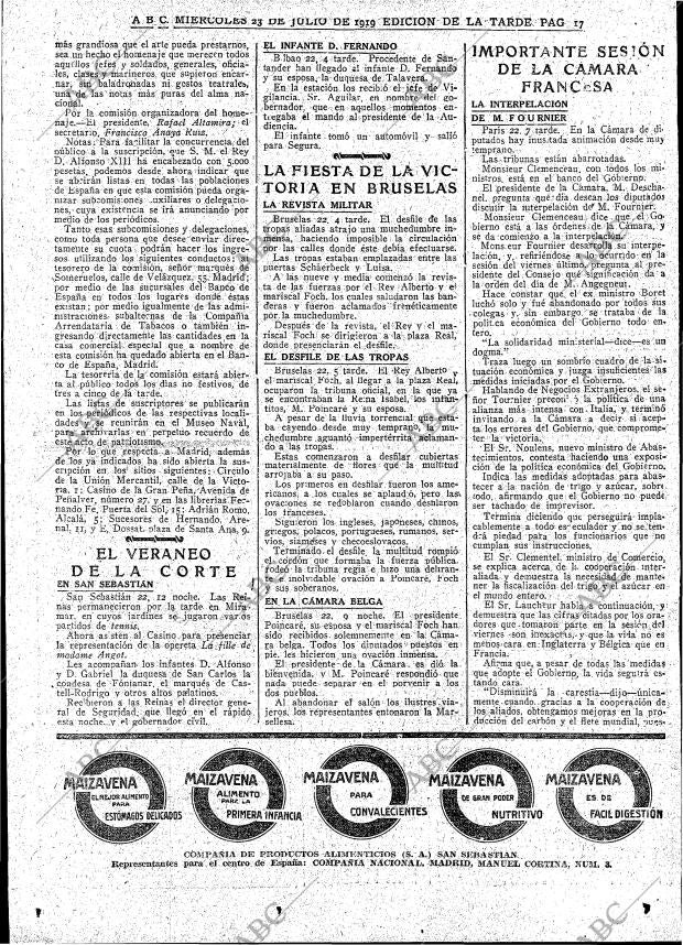 ABC MADRID 23-07-1919 página 17