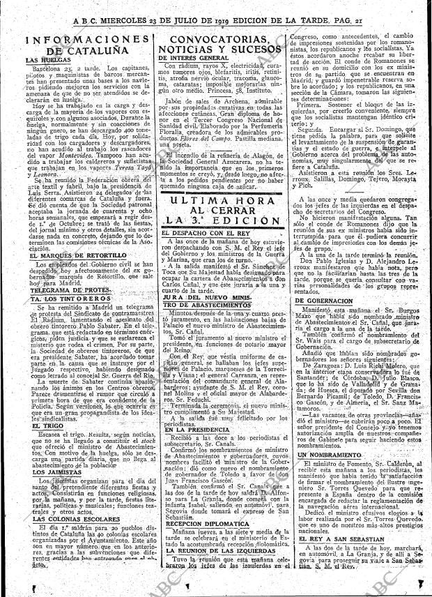 ABC MADRID 23-07-1919 página 21
