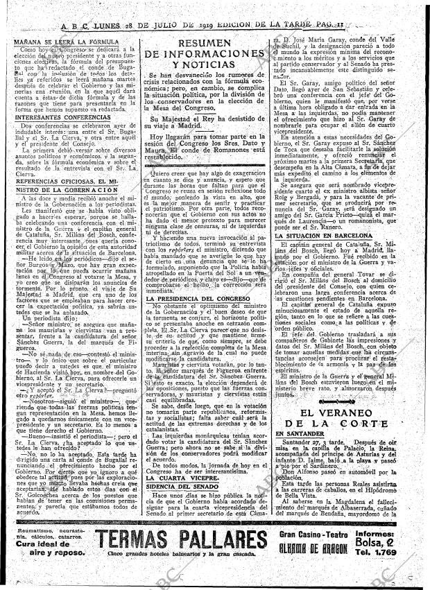 ABC MADRID 28-07-1919 página 11