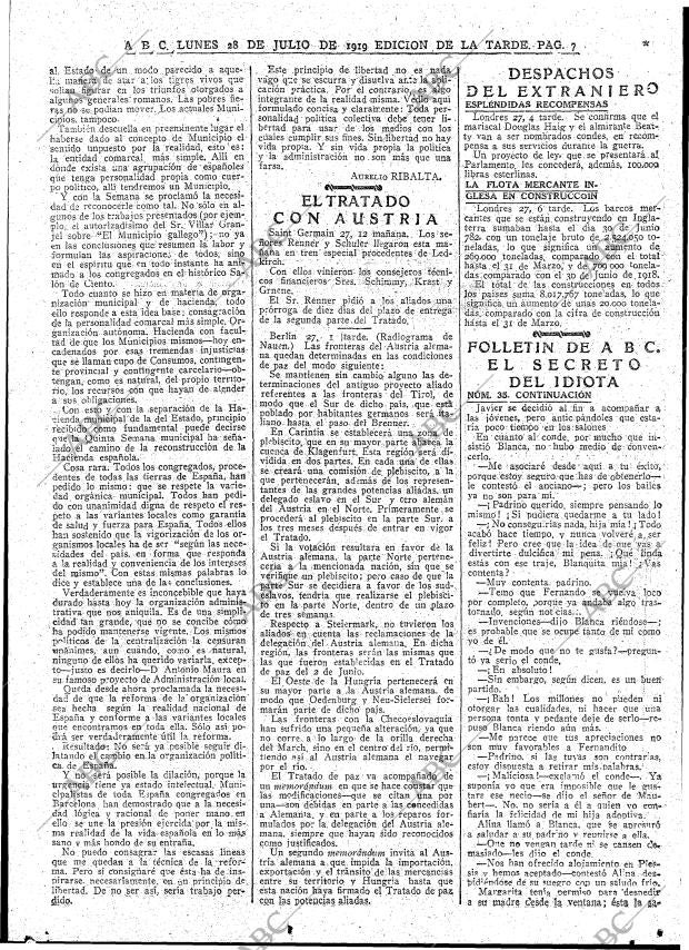 ABC MADRID 28-07-1919 página 7