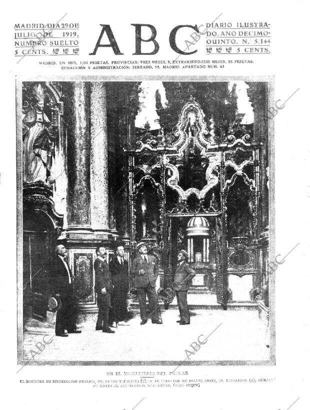 ABC MADRID 29-07-1919 página 1