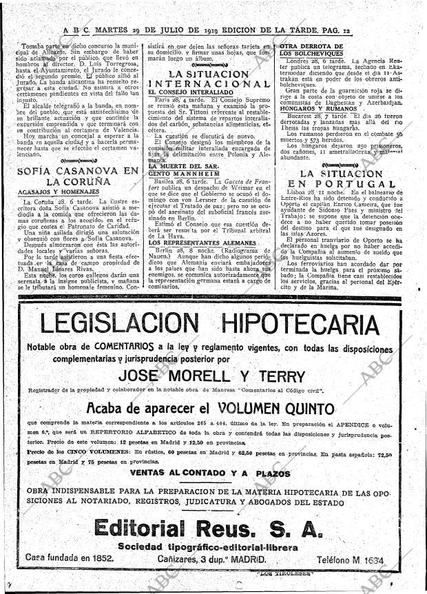 ABC MADRID 29-07-1919 página 12