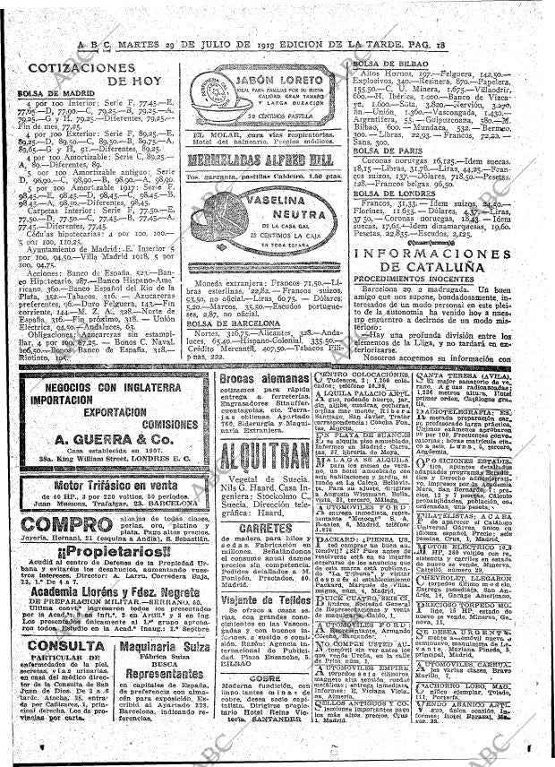 ABC MADRID 29-07-1919 página 18
