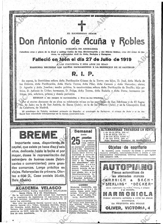 ABC MADRID 31-07-1919 página 21