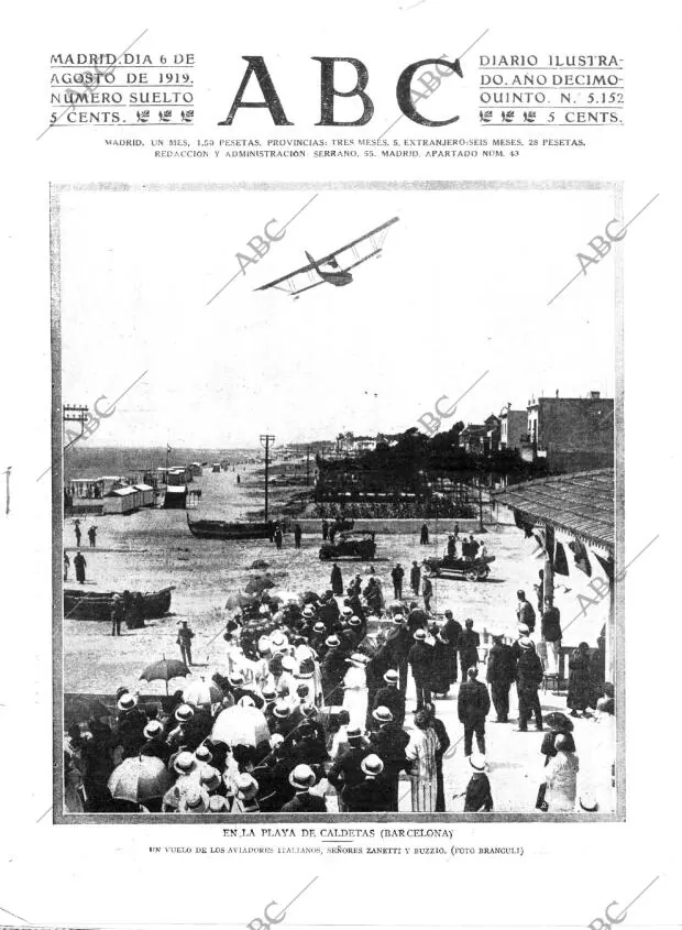 ABC MADRID 06-08-1919 página 1