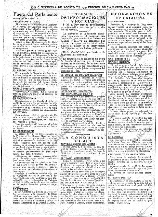 ABC MADRID 08-08-1919 página 11