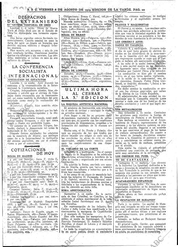 ABC MADRID 08-08-1919 página 20