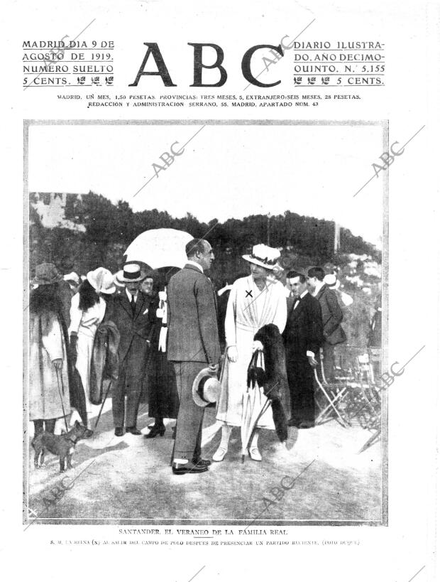ABC MADRID 09-08-1919 página 1