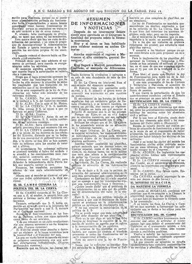ABC MADRID 09-08-1919 página 13