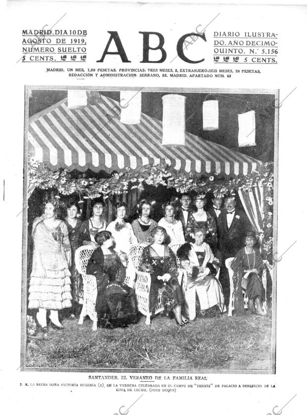 ABC MADRID 10-08-1919 página 1