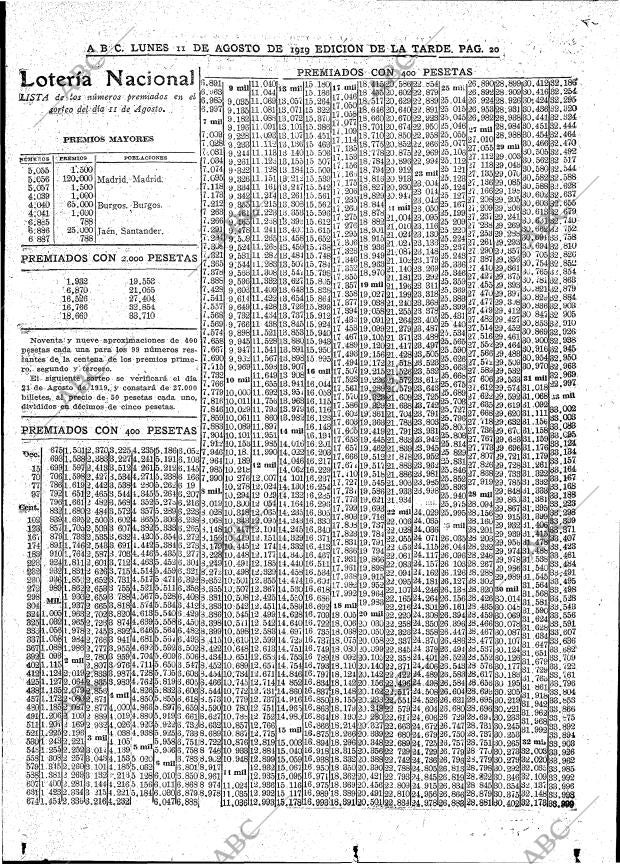 ABC MADRID 11-08-1919 página 20