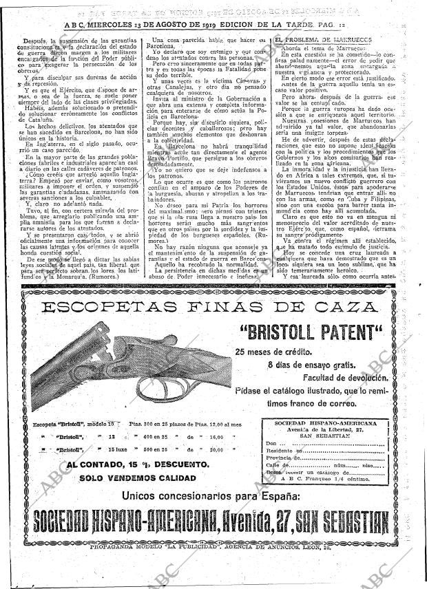 ABC MADRID 13-08-1919 página 12