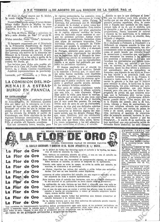 ABC MADRID 15-08-1919 página 16