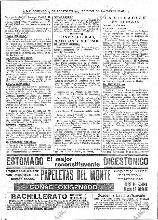 ABC MADRID 17-08-1919 página 14