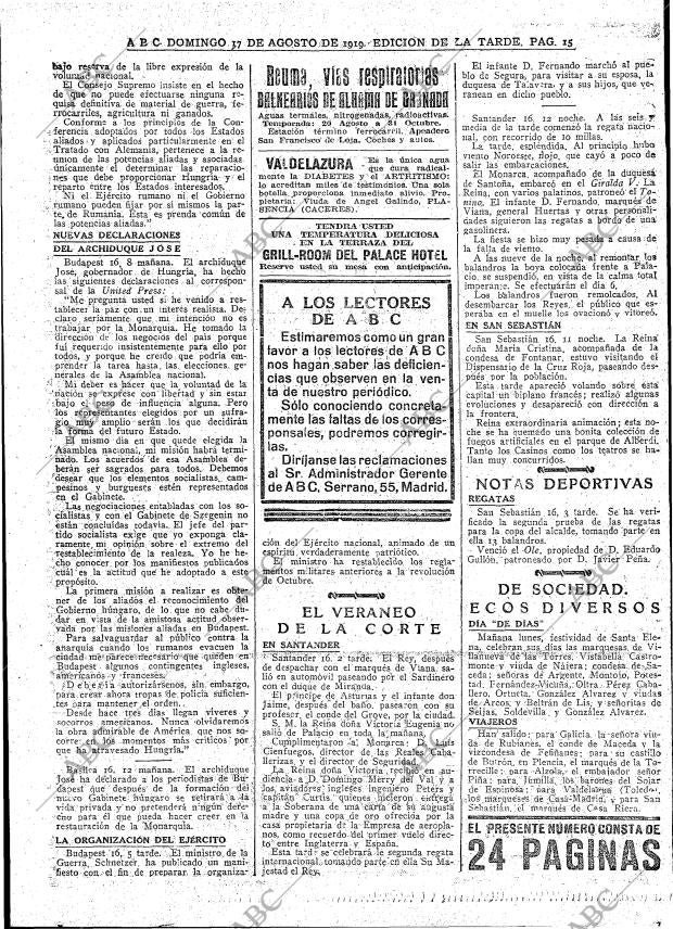 ABC MADRID 17-08-1919 página 15
