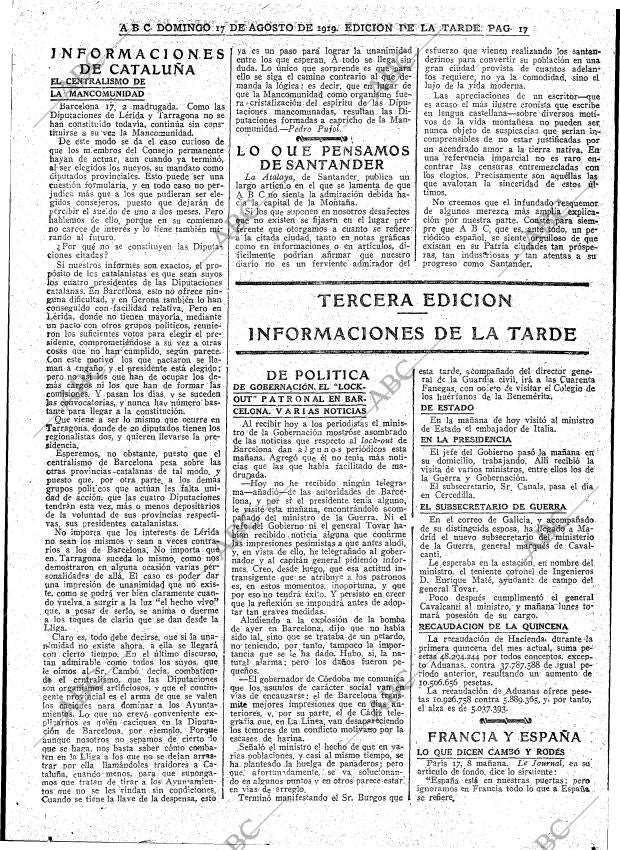 ABC MADRID 17-08-1919 página 17