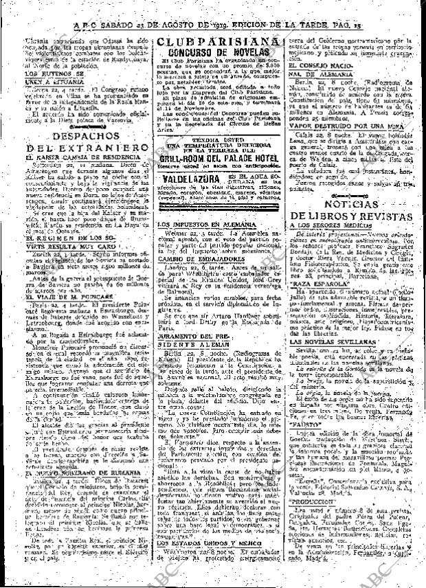 ABC MADRID 23-08-1919 página 15
