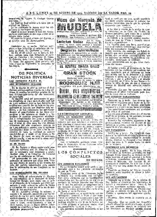 ABC MADRID 25-08-1919 página 10