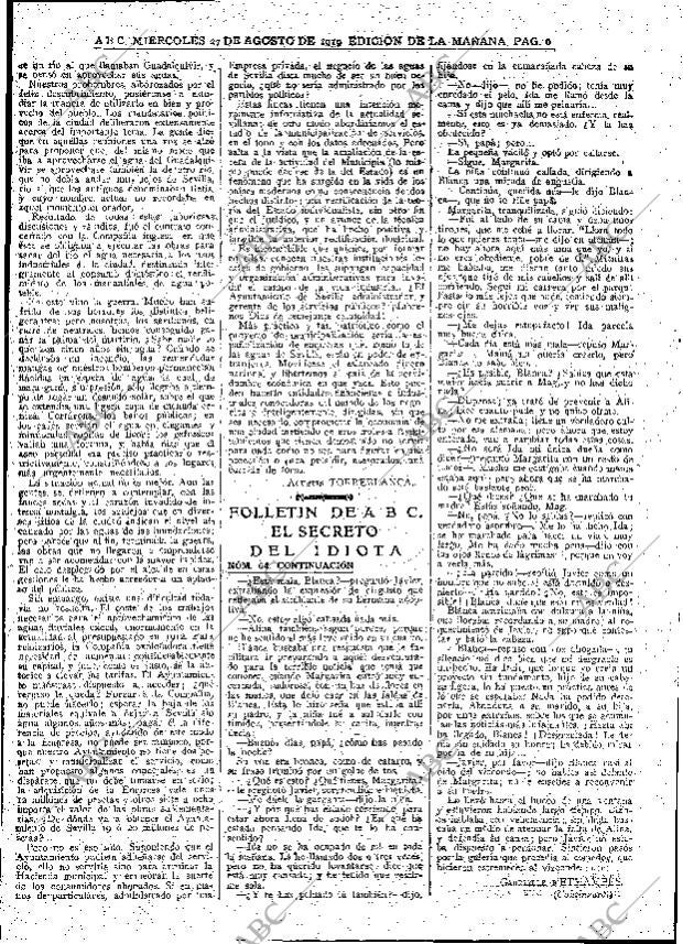 ABC MADRID 27-08-1919 página 6