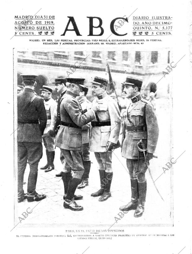 ABC MADRID 31-08-1919 página 1