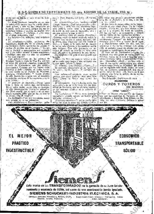 ABC MADRID 09-09-1919 página 14