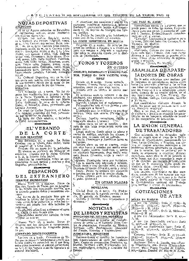 ABC MADRID 18-09-1919 página 17