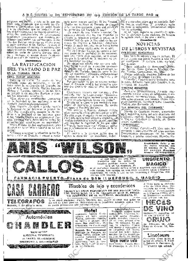ABC MADRID 25-09-1919 página 14