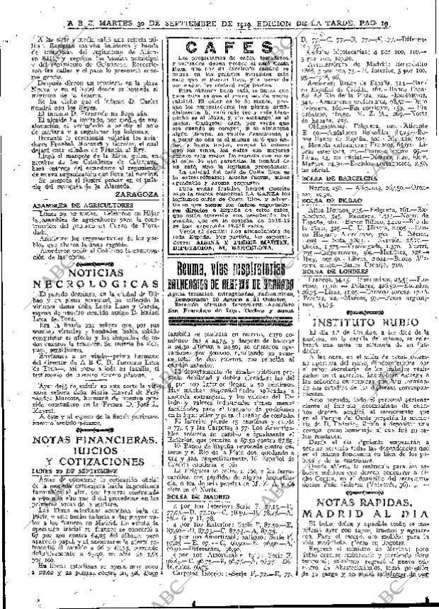 ABC MADRID 30-09-1919 página 19