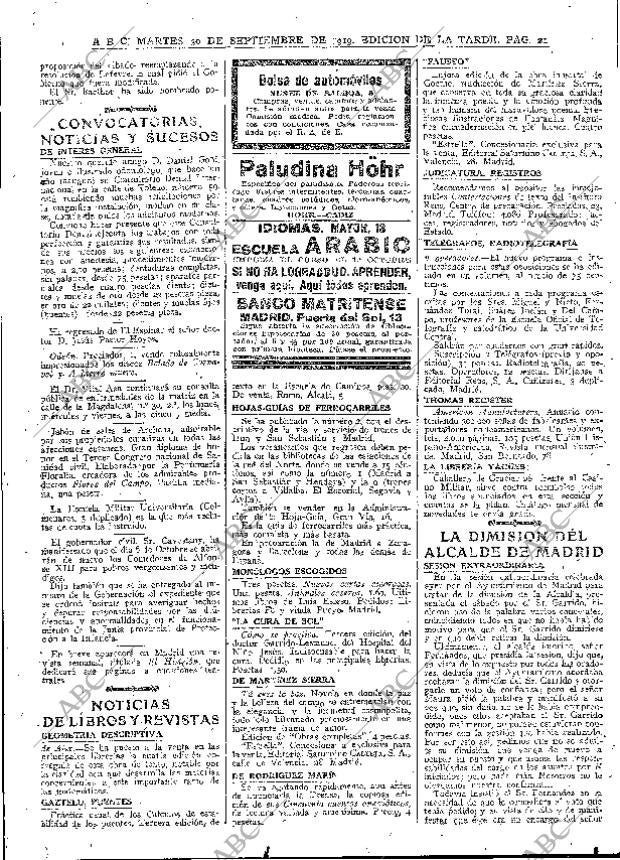 ABC MADRID 30-09-1919 página 21
