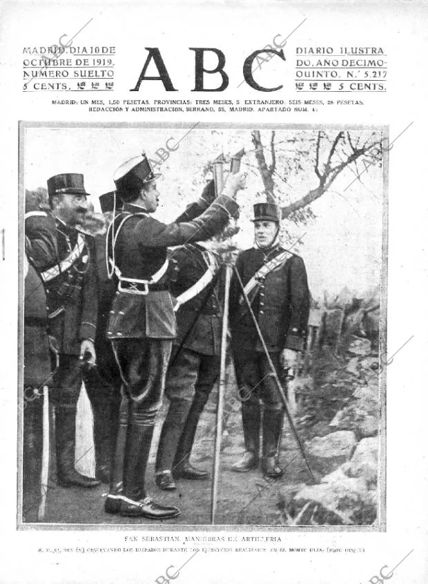 ABC MADRID 10-10-1919 página 1