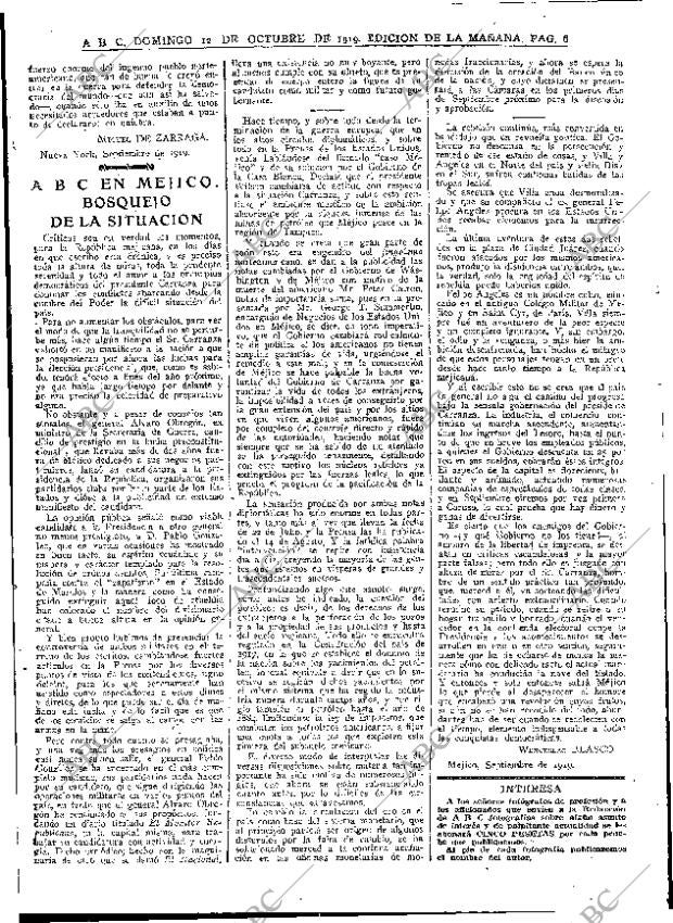 ABC MADRID 12-10-1919 página 6