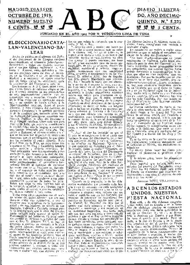 ABC MADRID 15-10-1919 página 3
