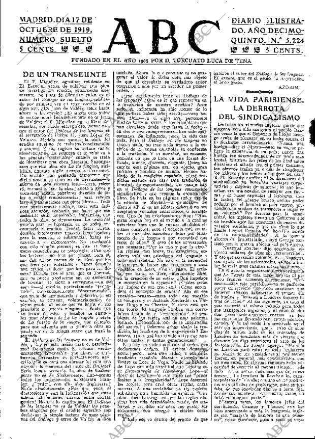ABC MADRID 17-10-1919 página 3