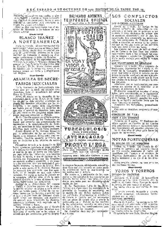 ABC MADRID 18-10-1919 página 15