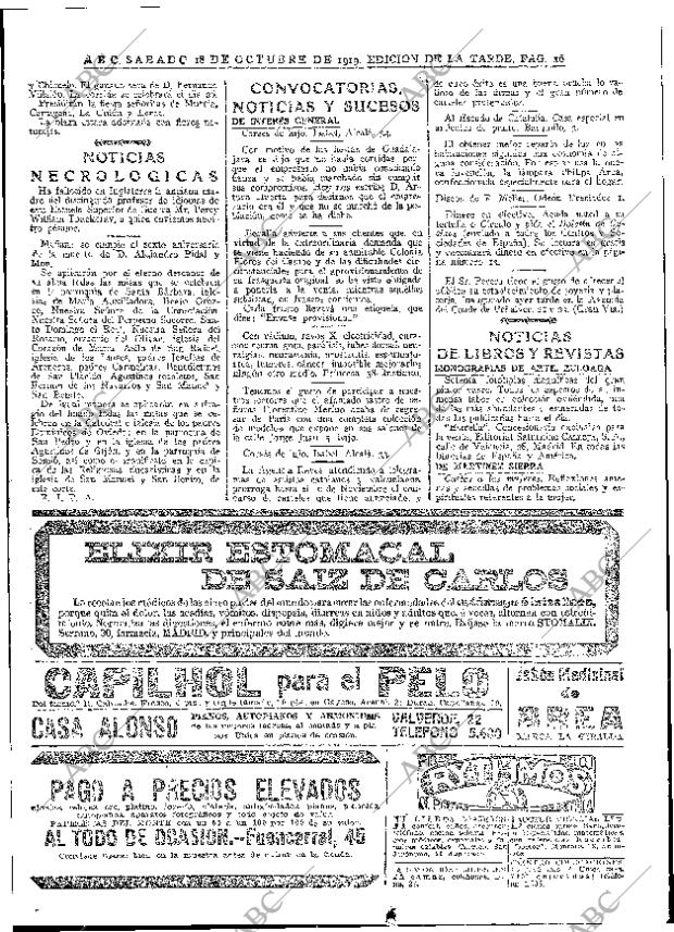 ABC MADRID 18-10-1919 página 16