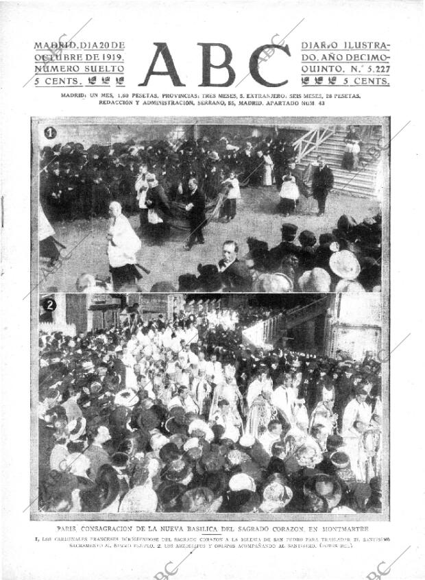 ABC MADRID 20-10-1919 página 1