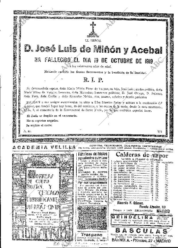 ABC MADRID 20-10-1919 página 19