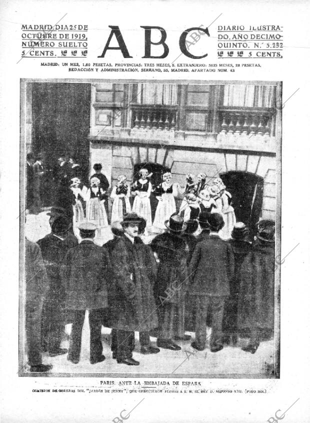 ABC MADRID 25-10-1919 página 1