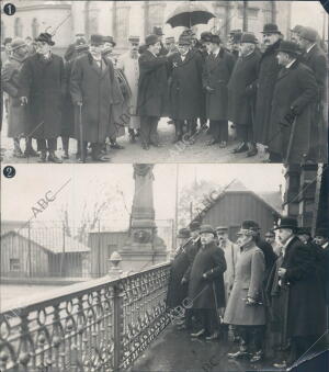 el presidente del consejo de Ministros de Francia (X) Recorriendo la Población