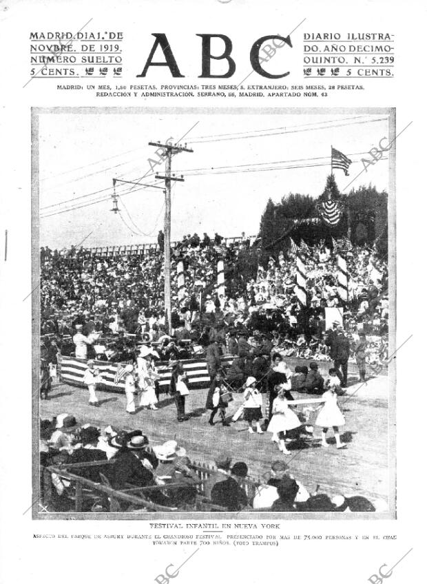 ABC MADRID 01-11-1919 página 1