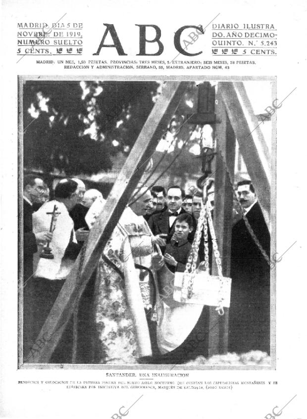 ABC MADRID 05-11-1919 página 1