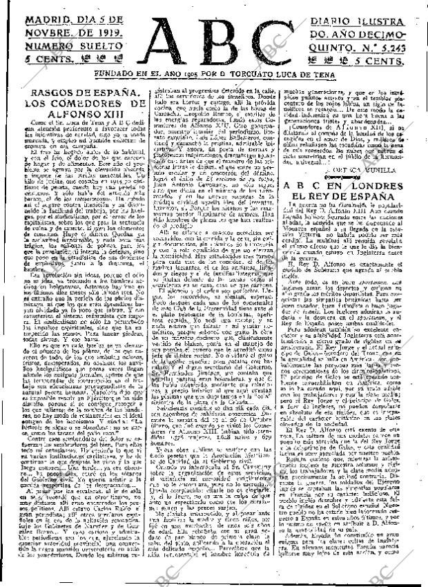 ABC MADRID 05-11-1919 página 3