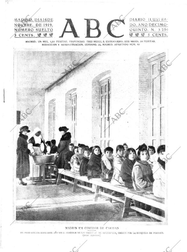 ABC MADRID 16-11-1919 página 1